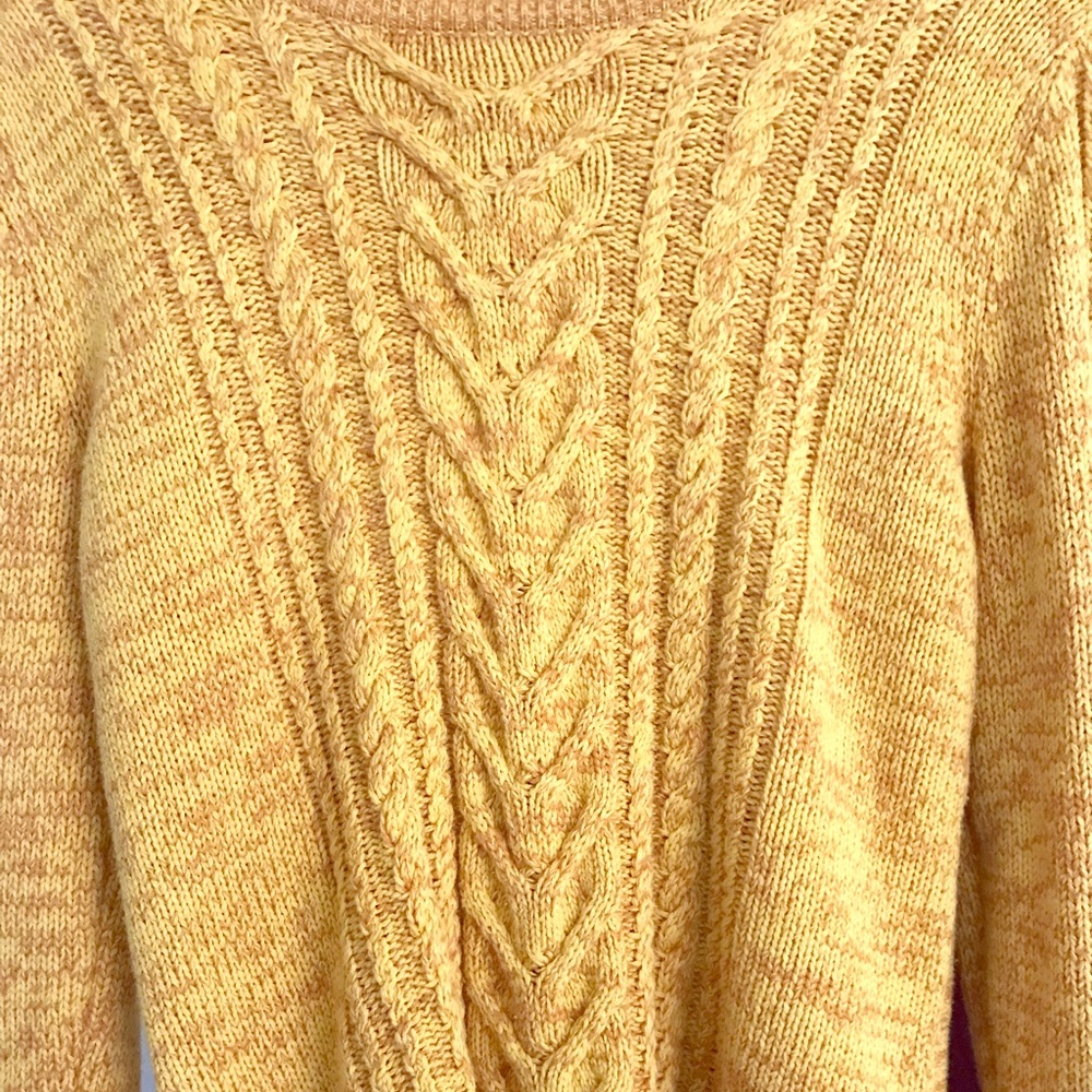 Old Navy Sunshine Yellow Braided Sweater